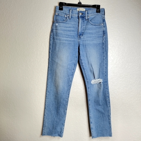 Madewell The Perfect Vintage Jean in Coney Wash: Destroyed Edition sz 25 - Picture 2 of 9